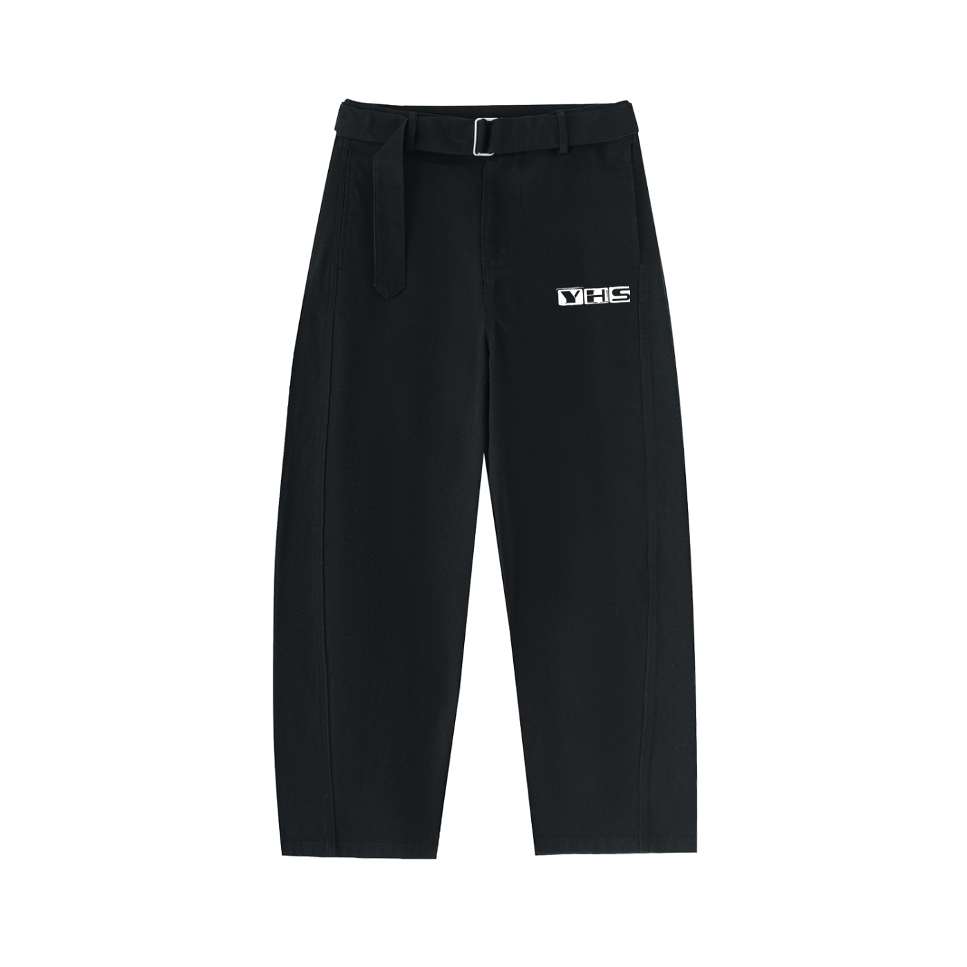 Belted Barrel-leg Chino Pants