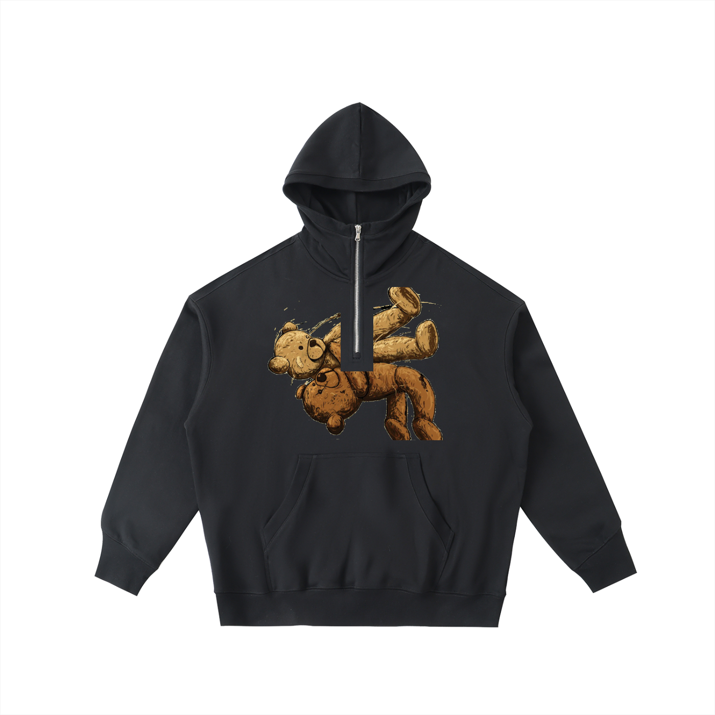 Big Hood Half-Zip Fleece Hoodie