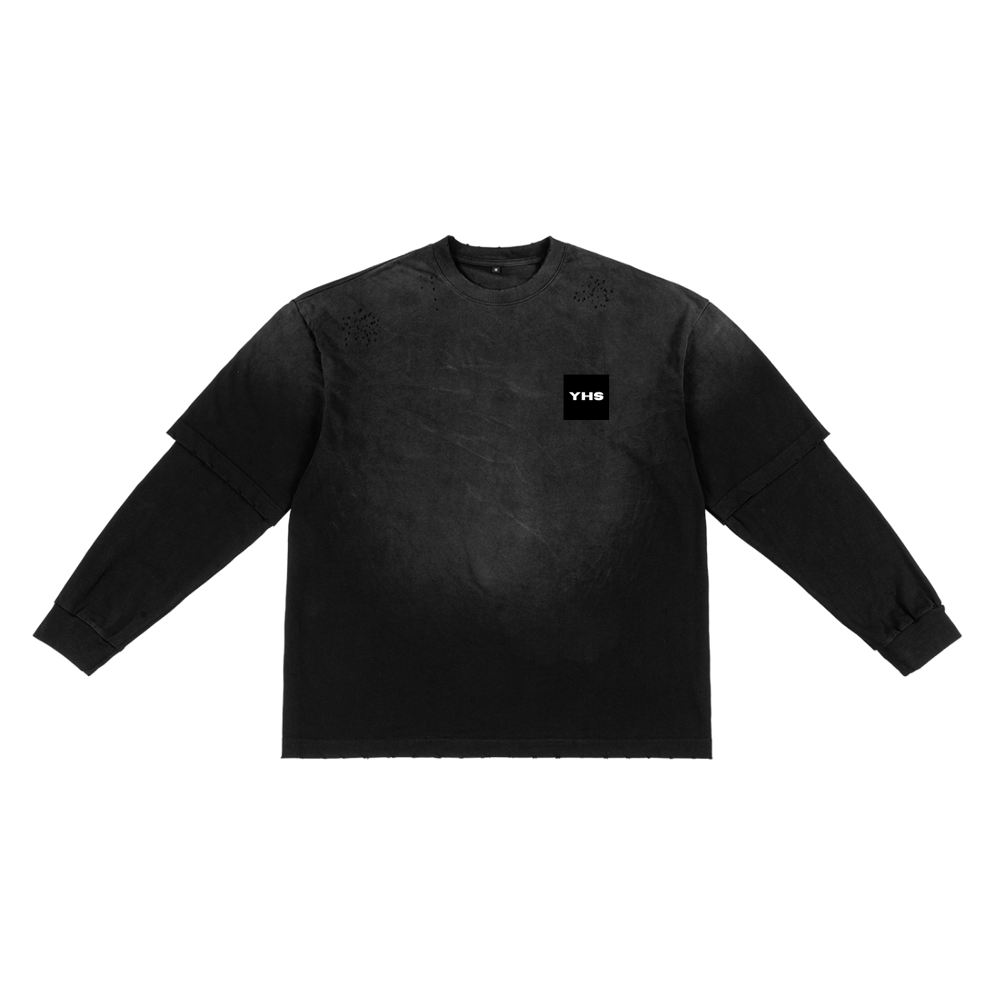 Sunfade Hand-Frayed Faux Two-Piece T-Shirt
