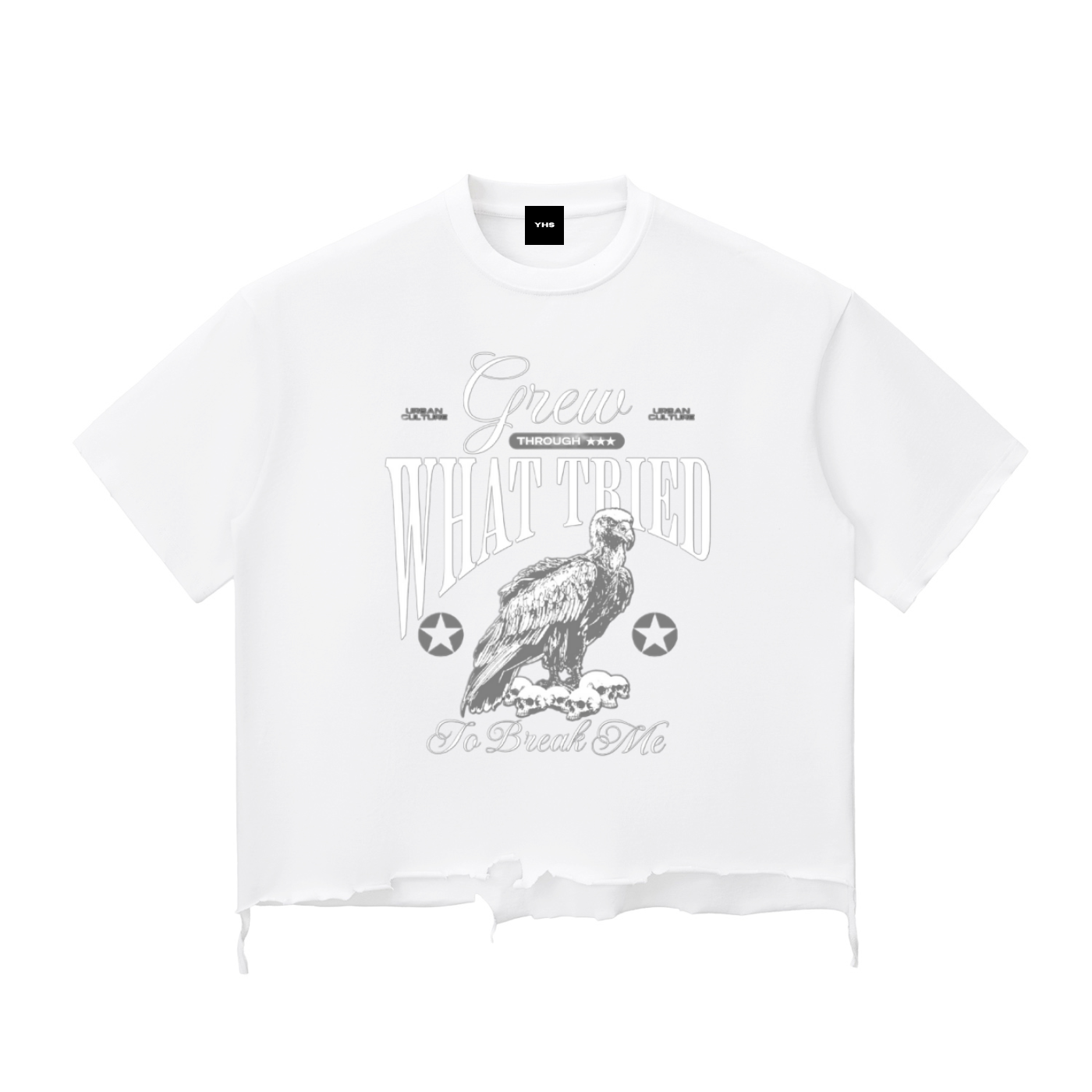 Snow Wash Raw-Hem Boxy T-shirt