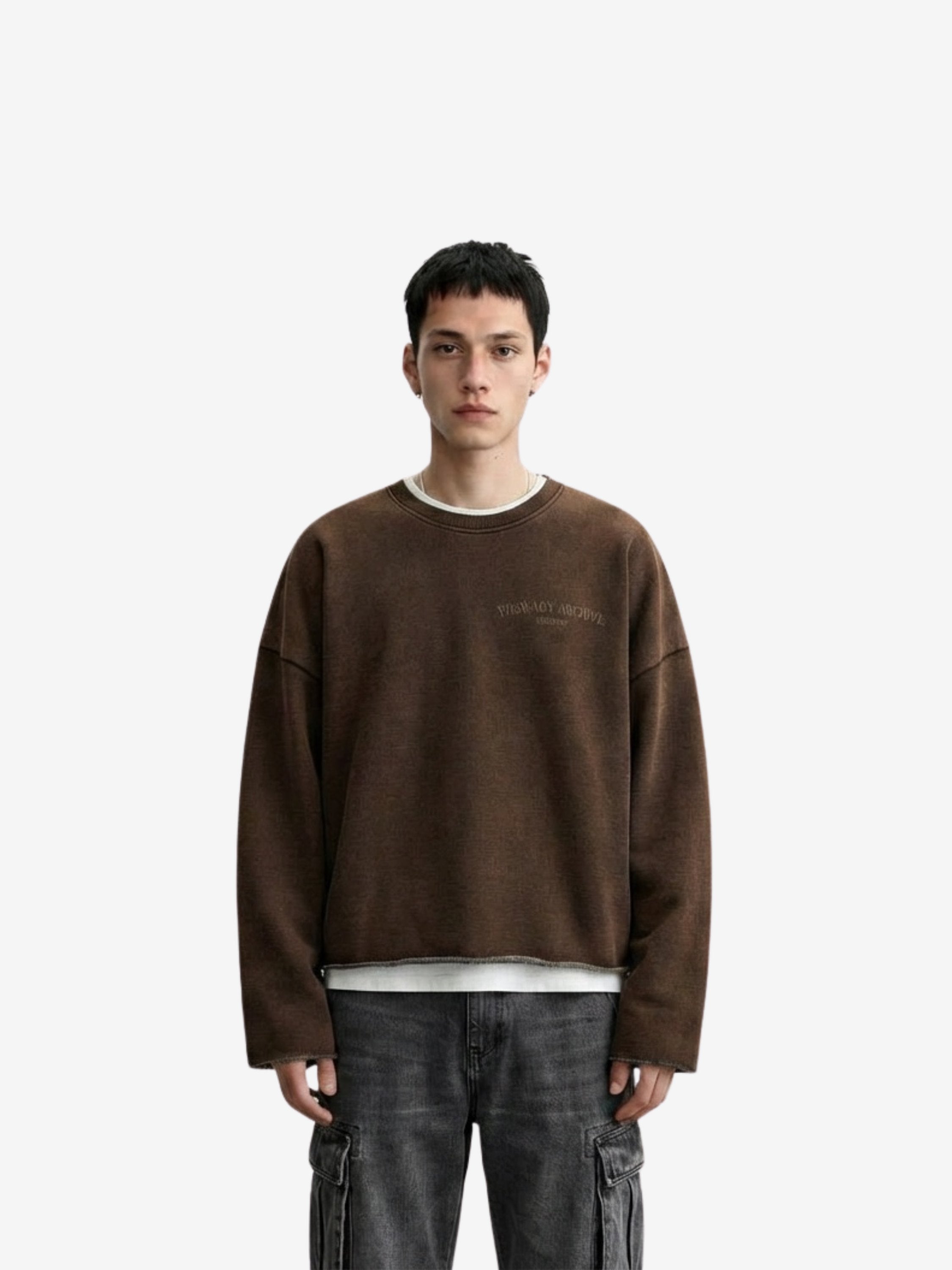 Washed Cropped Crewneck