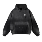 Vintage Washed Frayed Fleece Hoodie