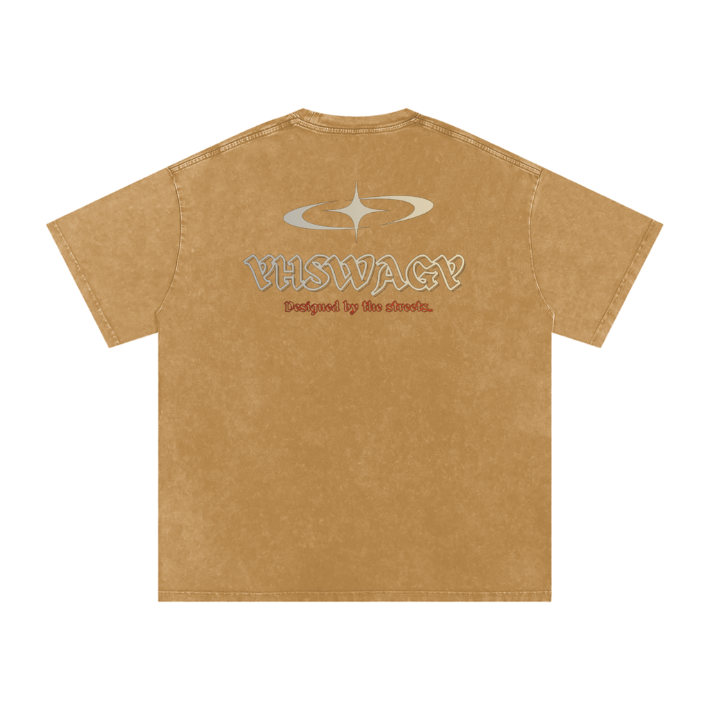 Snow Washed Oversized Cotton T-Shirt