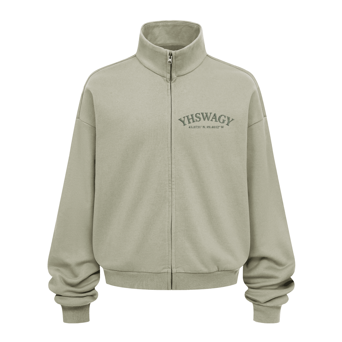 DROP 01 — Brushed Stand-Collar Zip Jacket™