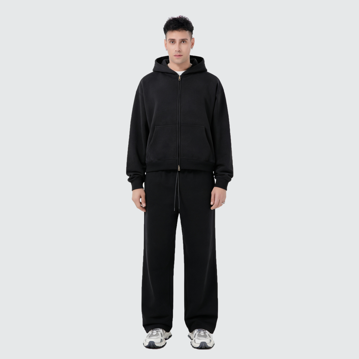 Unisex Heavyweight 100% Cotton Terry Wide Leg Sweatpants（400GSM ）