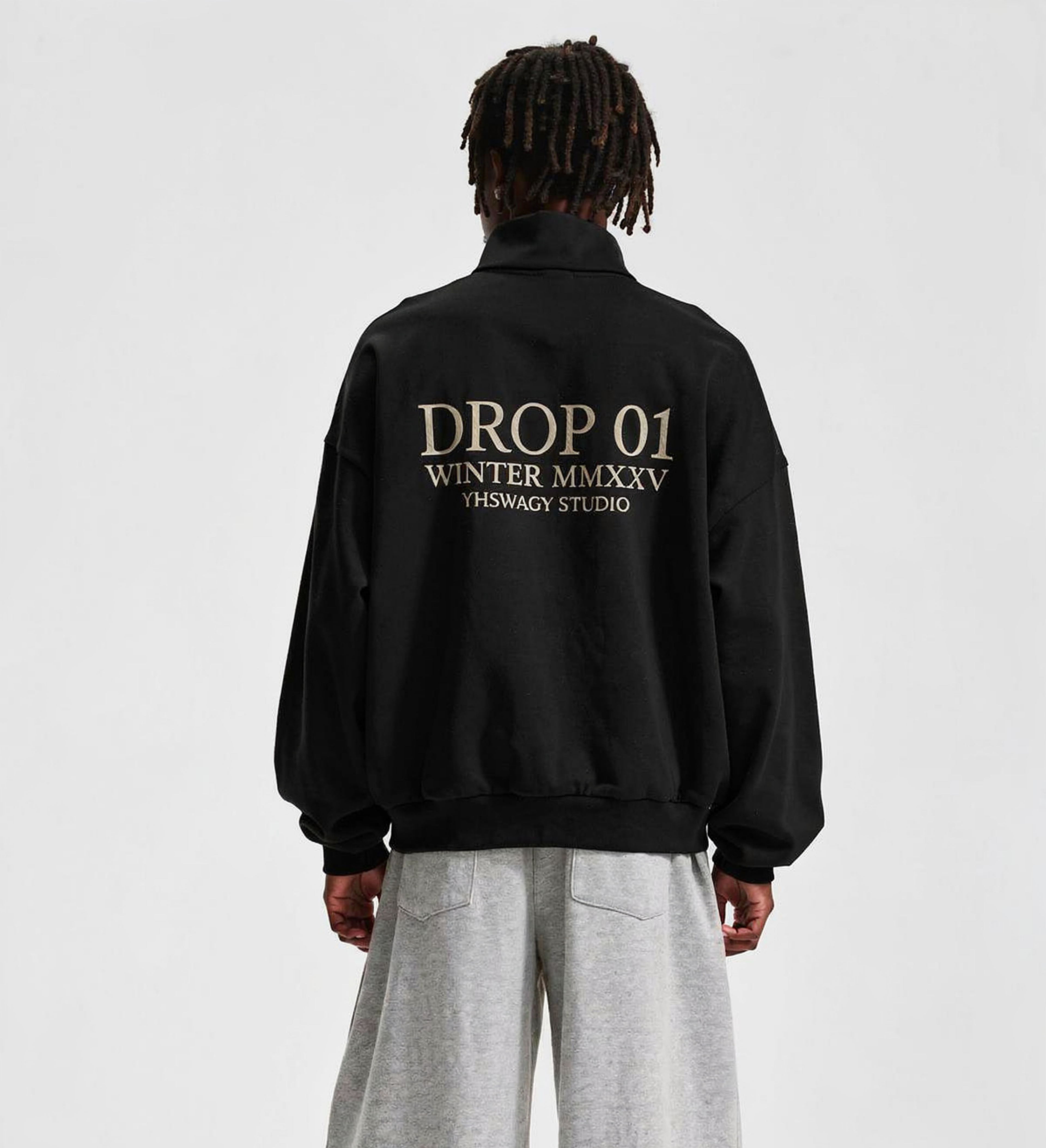 DROP 01 — Brushed Stand-Collar Zip Jacket™