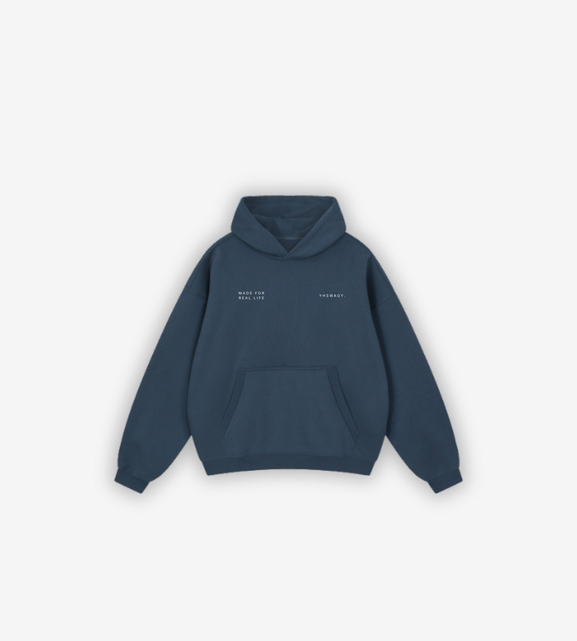 BOXY HOODIE — YHS-MF-HD-003 — OBSIDIAN