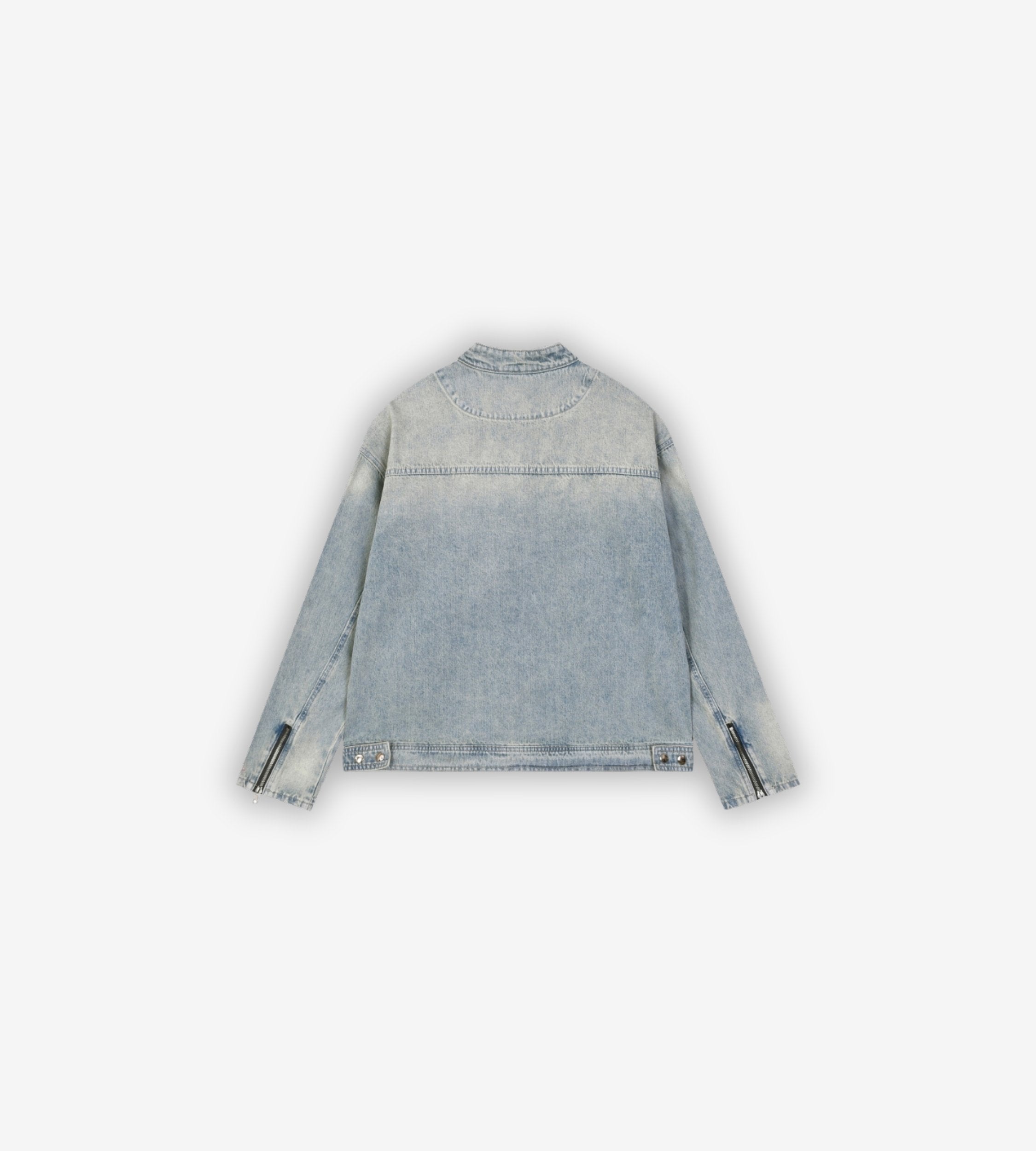 Vintage Wash Zip Denim Jacket