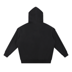 Contrast Tape Raw Edge Double Layered Zip Hoodie