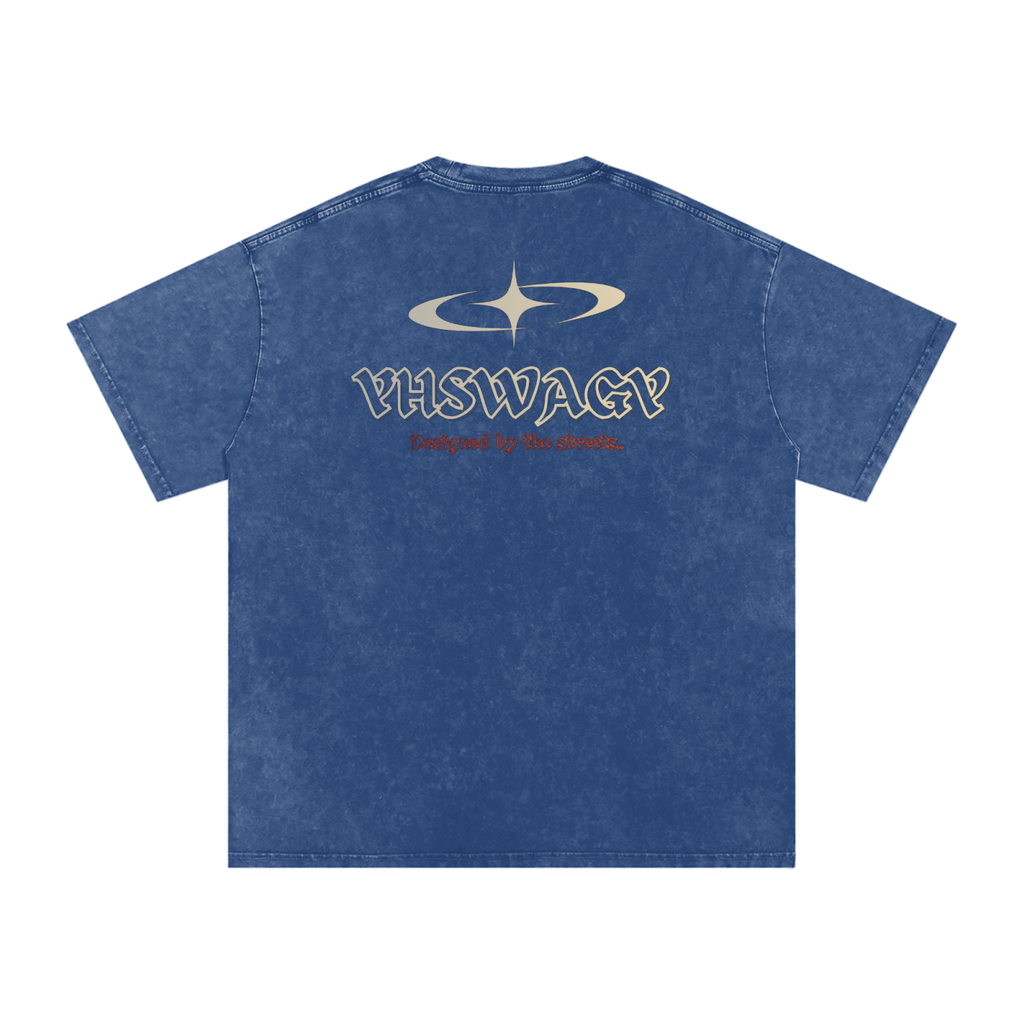 Snow Washed Oversized Cotton T-Shirt