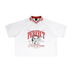 Contrast Lapel Collar Boxy T-Shirt