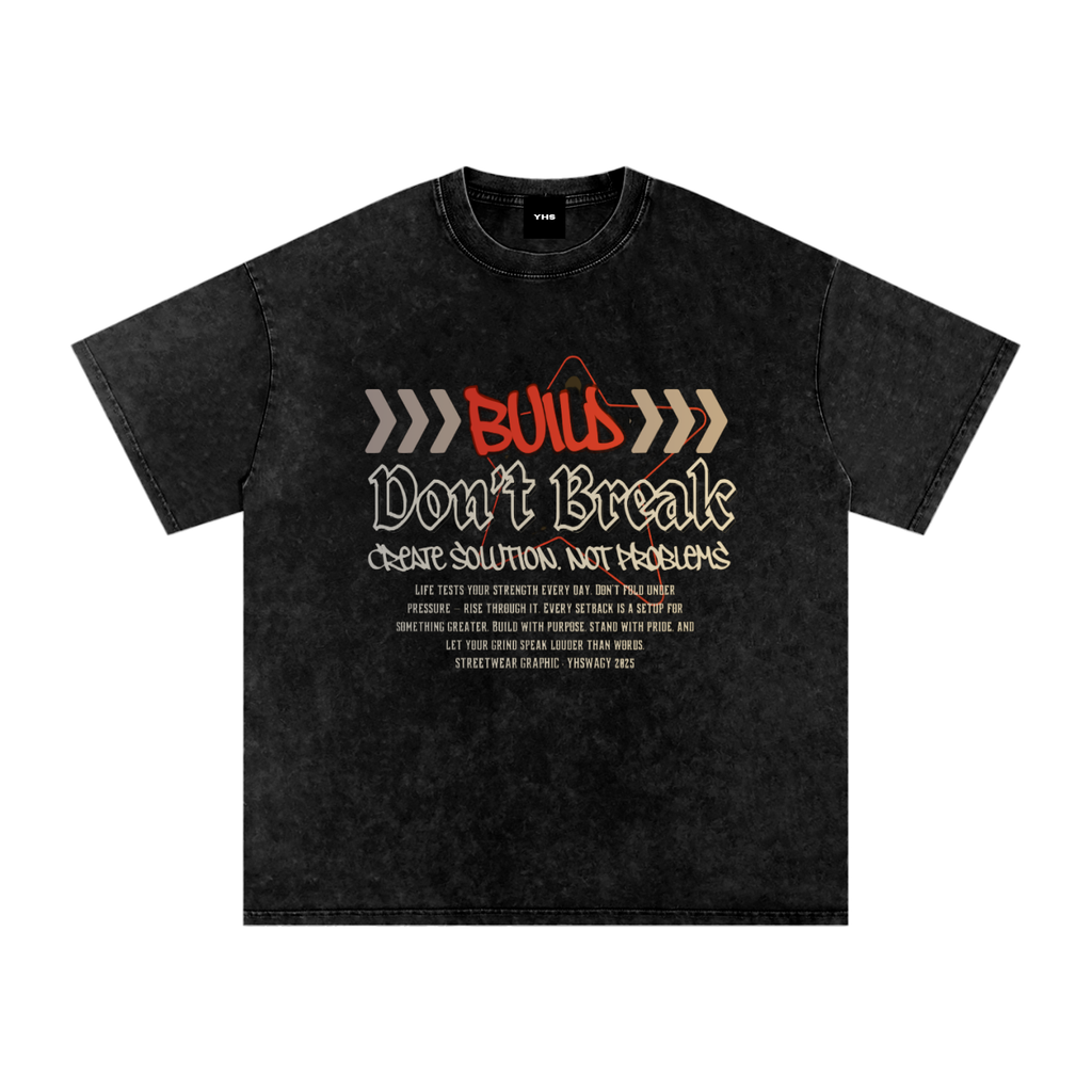 Snow Washed Oversized Cotton T-Shirt