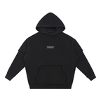 Snow Washed Raw Edge Double Layered Hoodie