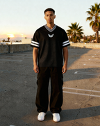 Taped Mesh Boxy T-Shirt