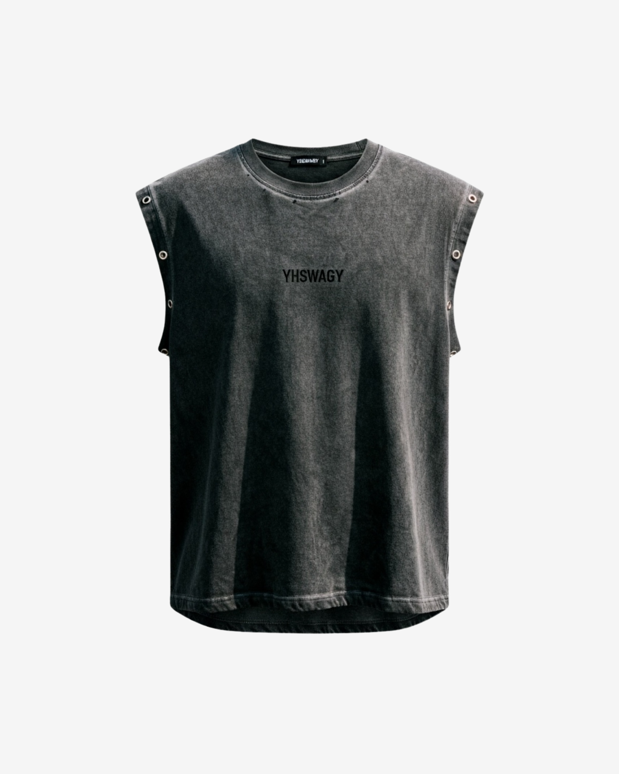 Distressed Grommet Eyelet Tank Top