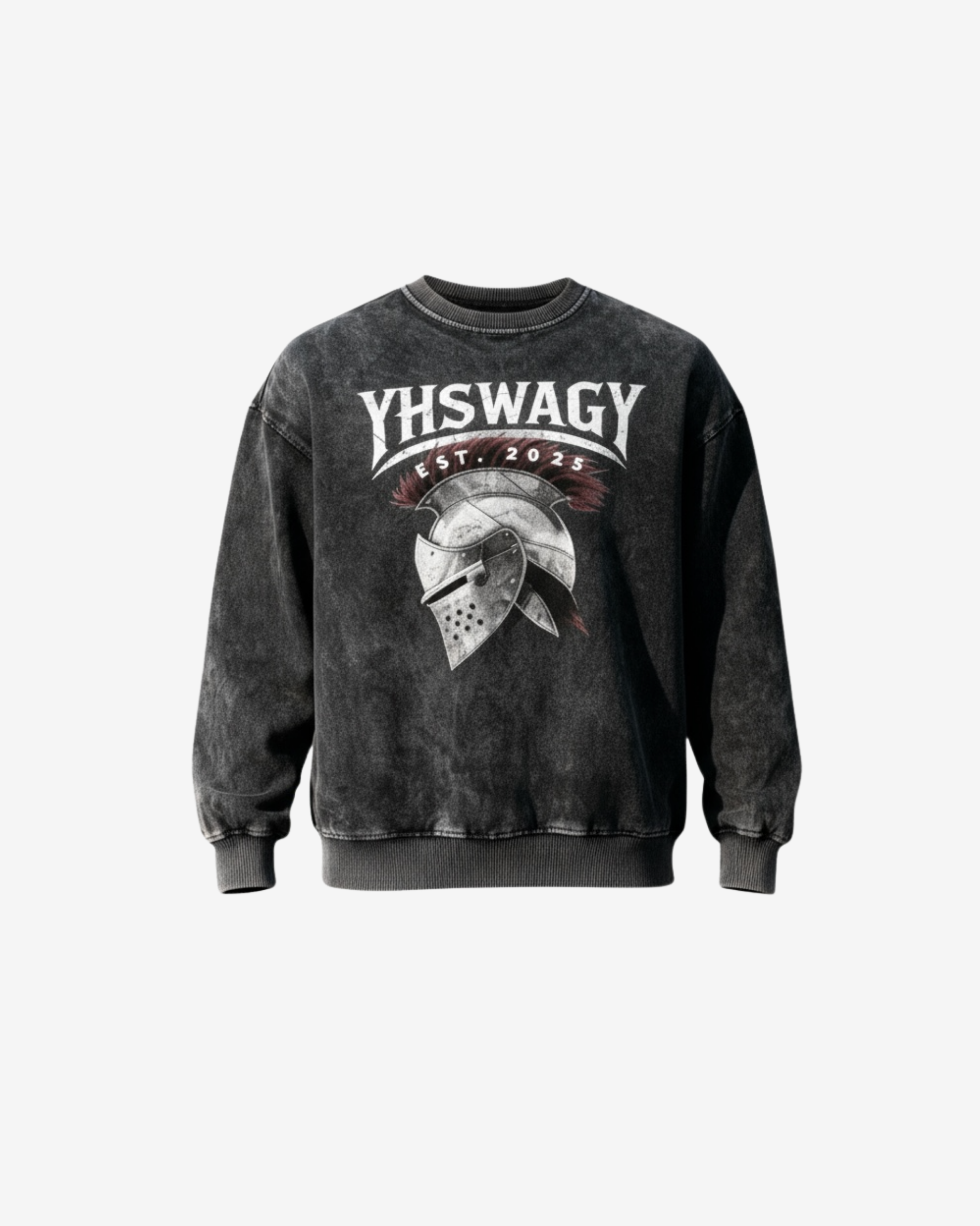 Snow Wash Oversized Crewneck Sweatshirt