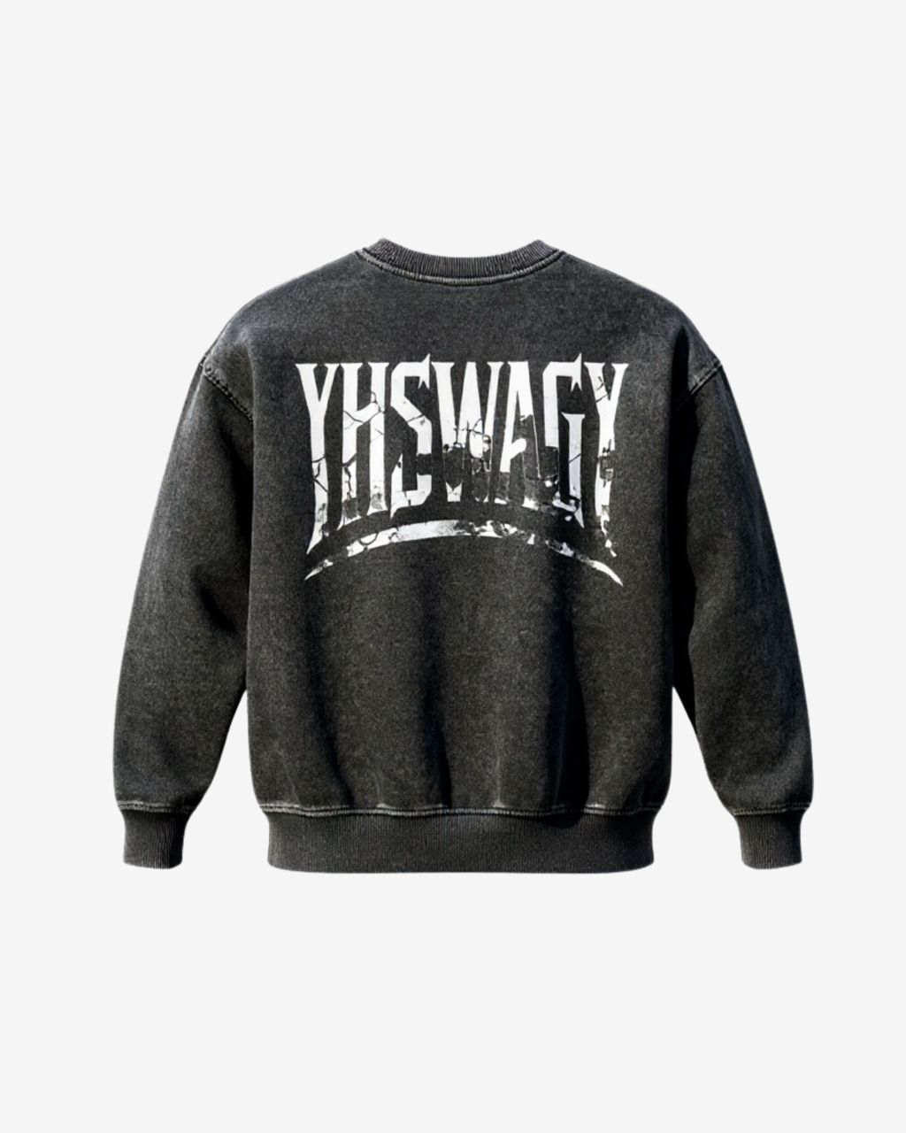 Snow Wash Oversized Crewneck Sweatshirt