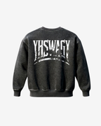 Snow Wash Oversized Crewneck Sweatshirt