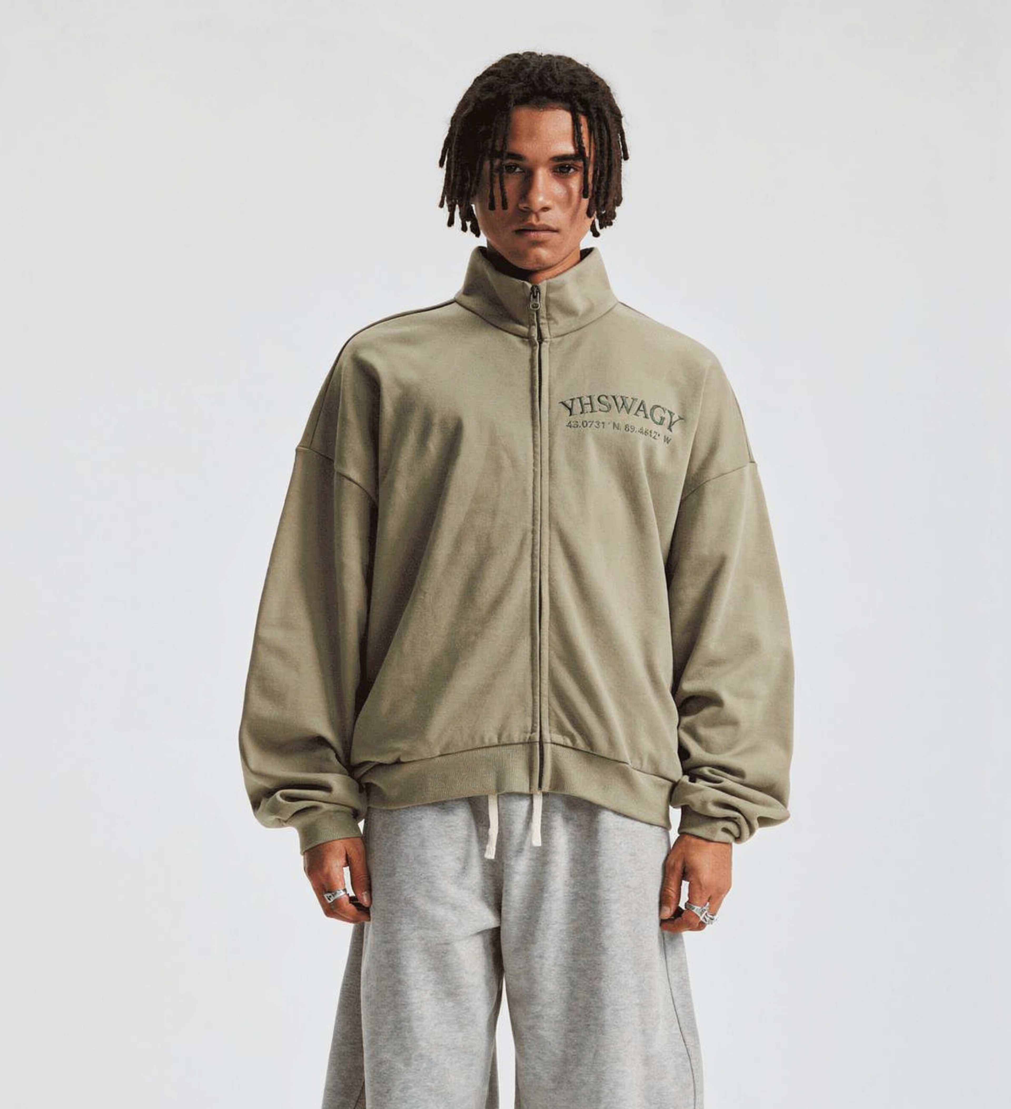 DROP 01 — Brushed Stand-Collar Zip Jacket™