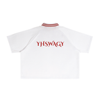 Contrast Lapel Collar Boxy T-Shirt