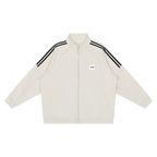 Reflection Striped Raglan Sleeve  Jacket