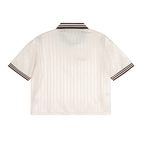 Contrast Stripes Polo Collar T-Shirt