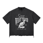 Snow Wash Raw-Hem Boxy T-shirt