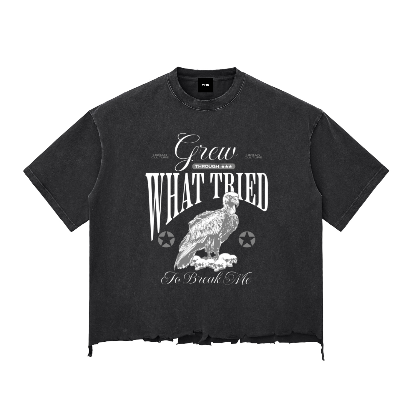 Snow Wash Raw-Hem Boxy T-shirt