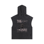 Snow Washed Boxy Hooded Tank Top