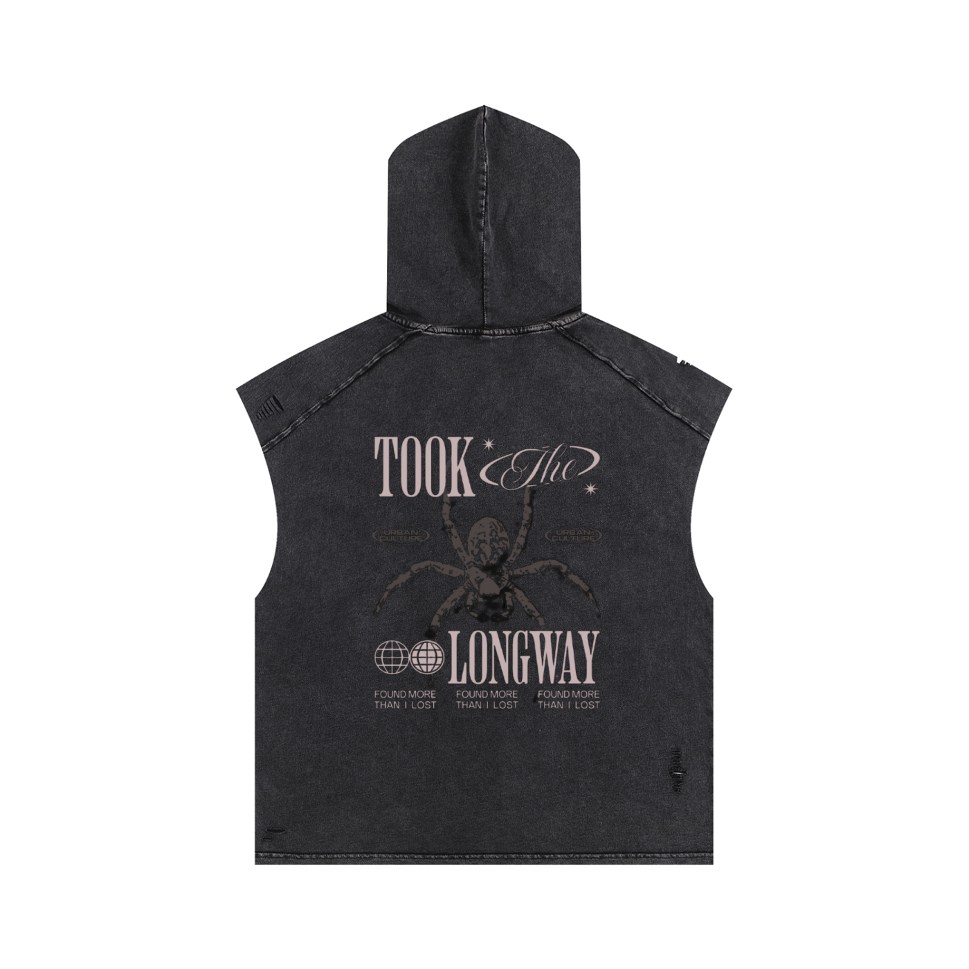 Snow Washed Boxy Hooded Tank Top