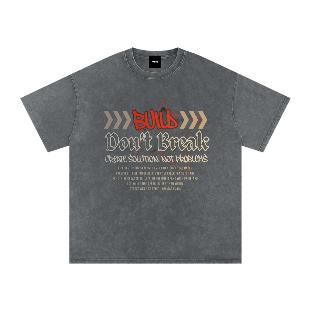 Snow Washed Oversized Cotton T-Shirt