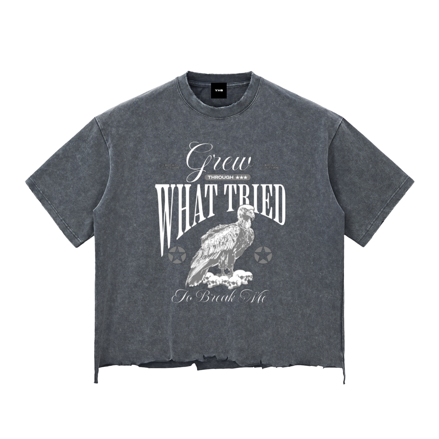 Snow Wash Raw-Hem Boxy T-shirt