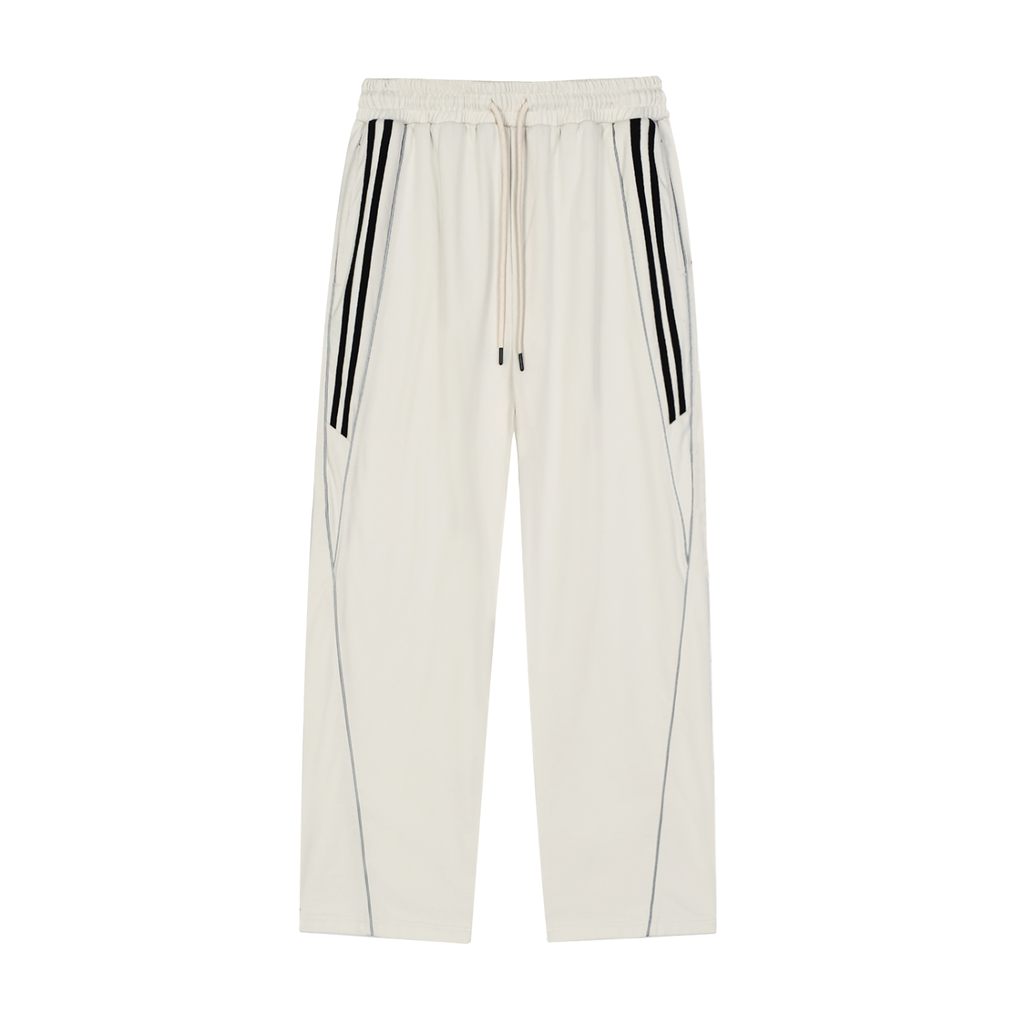Reflection Striped Straight-Leg Sweatpants