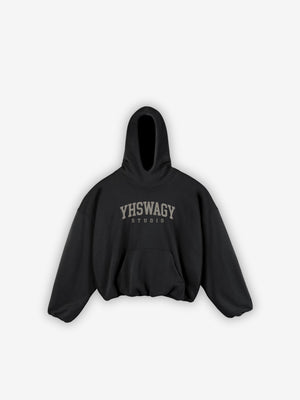 YHSWAGY Oversized Angel Hoodie in Black - Premium Heavyweight Streetwear, 600GSM boxy fit